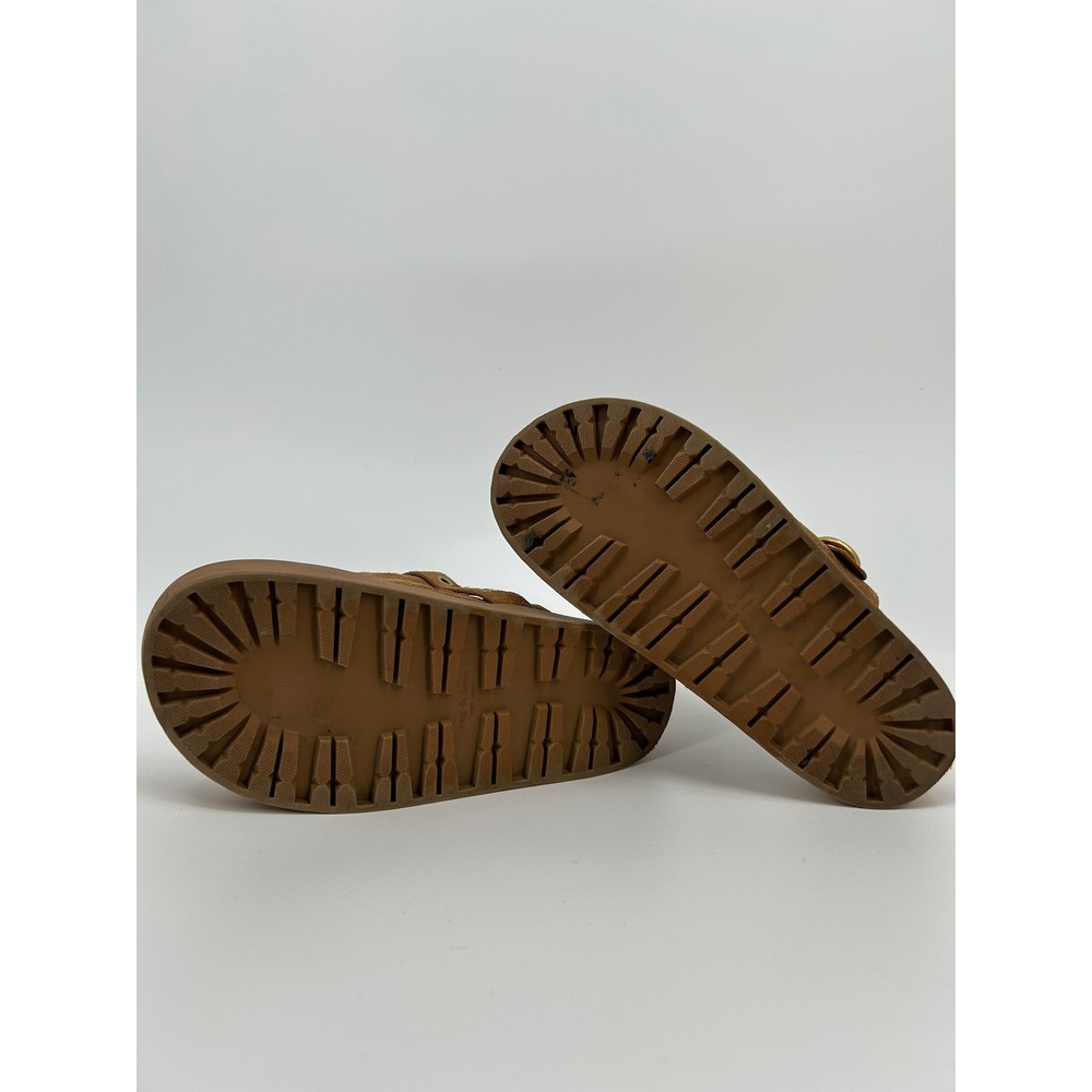 Rag & Bone Ansley Suede Platform Clogs Brown Buckle Mules Lug Sole Womens SZ 8 - Picture 3 of 16